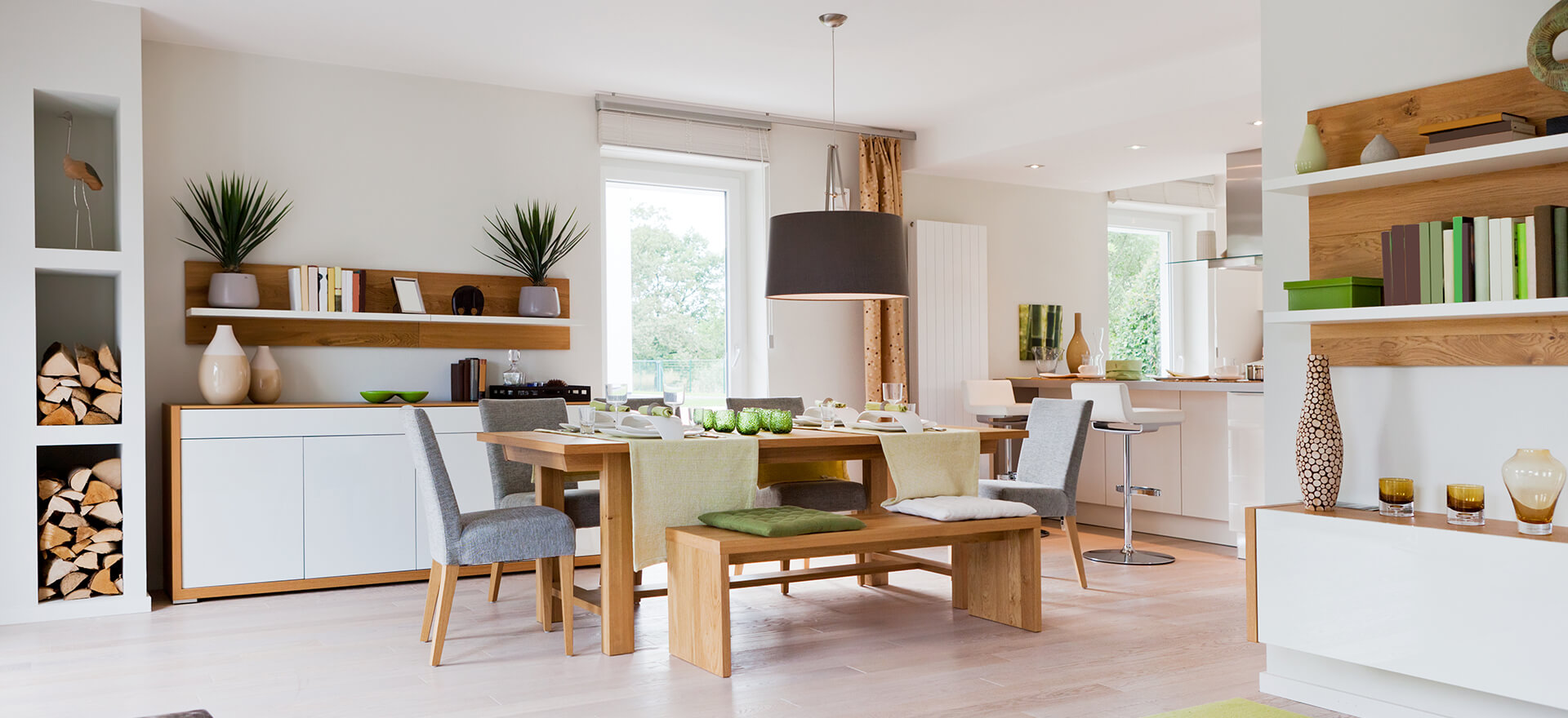 Wooden dinning room